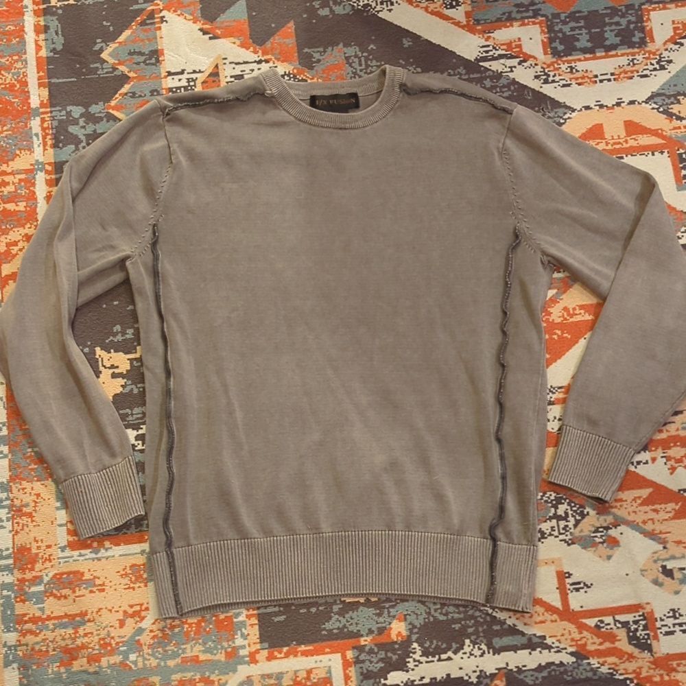 F/X Fusion Austin Crew sweater in a walnut color